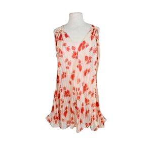 Miss Me MM Couture Poppy Print Accordian Pleated Dress